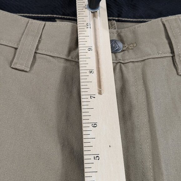 Volcom Pants Jeans Mens 33x31 Khaki Chino Straight Leg Modern Fit Pockets NWT - Picture 6 of 9